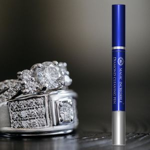 Vadrouilles anneau nettoyant stylo bijoux diamant bâton de nettoyage or pour bijou étincelle et brillance brosse de polissage 230830
