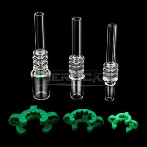 ¡Envío DHL! 10 mm 14 mm 18 mm 19 mm Punta de cuarzo para puntas de cuarzo NC con clip Keck para vidrio Bongs de agua Dab Rigs Pipes Smoking