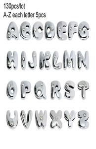 Plus d'options DIY ACCESSOIRES CAPS Perles 130pcs 8 mm English Alphabet Slide Letters Charms Rigiane Fit
