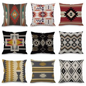 Maroc housse de coussin ethnique Kilim canapé chaise jeter taie d'oreiller 45 cm Cojines motif géométrique décoration de la maison