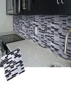 Mosaico Auto adhesivo Azulejos Palabra de salpicaduras Pegatina de pared Baño Decoración del hogar DIY W41634863