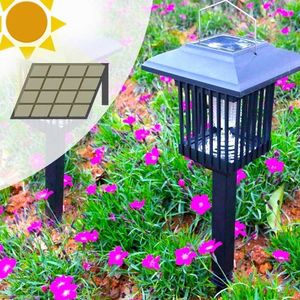 Mosquito Killer Lamps Outdoor Solar Mosquito Killer UV LED Electric Shock Lawn Garden imperméable insecte extérieur YQ240417