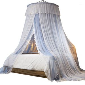 Mosquitera 2 capas Hung Dome Bed Canopy Cortinas Carpa Princesa