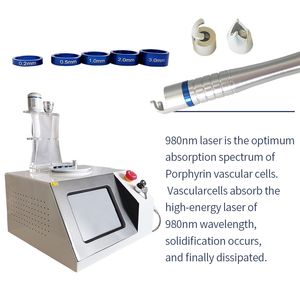 El láser más popular 980Nm Máquina de eliminación vascular Línea de diodos Venas Uñas Equipo de tratamiento de hongos