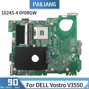 Carte mère pour Dell Vostro V3550 pour ordinateur portable carte mère 102454 0Y0RGW HM67 DDR3 Note de carnet Carbook Tested complet