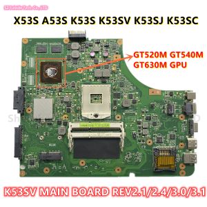 Carte mère K53SV Board Main Rev2.1 / 2.4 / 3.0 / 3.1 pour ASUS X53S A53S K53S K53SV K53SJ K53SC OPROSTOBLE BARKE MOTHER avec GT520M GT540M GT630M HM65