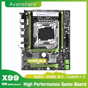 Motherboards Avanshare X99M-H2 Desktop Motherboard LGA2011-3 With M.2 NVME Slot Support 2 PCIE 16XSlots DDR4 ECC SATA3.0 USB3.0 WIFI