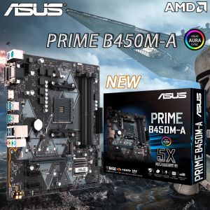 Cartes mères B450M Motorboard AM4 pour Ryzen CPU New Asus Prime B450MA adopte AMD B450 Chip 4xddr4 128 Go PCIe 3.0 M.2 SATA III Micro ATX