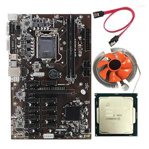 Cartes mères BTC B250 Mining Carte mère 12 PCIE Graphics Slot LGA 1151 DDR4 RAM SATA3.0 USB3.0 équipé d'un ventilateur CPU G3930/G3900