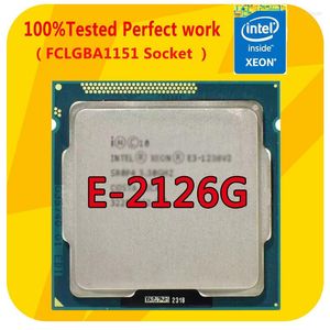 Cartes mères E-2126G Intel Xeon E 2126G 3.3GHZ Quad-Core TDP 80W processeur d'unité centrale LGA1151 pour carte mère E3 PRO SAMING V5