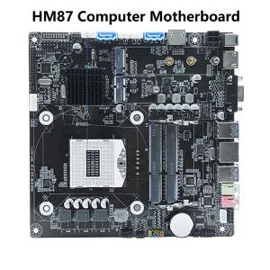 Cartes mères HM87 Computer Motherboard Micro Itx prend en charge Intel 4 / 5rd SNB / IVB LGA946 i3 / i5 / i7 PGA CPU Boîte Mainfoard 16 Go