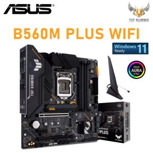 Cartes mères Intel B560 Motherboard Asus TUF Gaming B560M plus WiFi Micro ATX Board Main Lga 1200 DDR4 5000OC 128GB PCI4.0 M.2 Sast III New