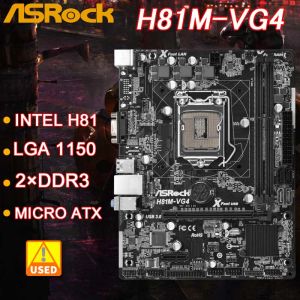 Cartes mères LGA 1150 Motherboard Asrock H81MVG4 Intel H81 DDR3 16GB PCIE 2.0 SATA III USB3.0 Micro ATX pour Core i7 / i5 / i3 / Xeon CPU