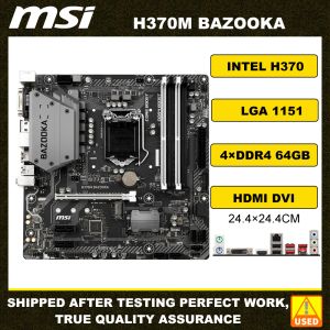 Cartes mères MSI H370M BAZOOKA LGA 1151 Motherboard Intel H370 Core i7 / i5 / i3 CPUS SATAIII M.2 DDR4 64GB USB3.1 Micro ATX Motherboard PCIE3.0