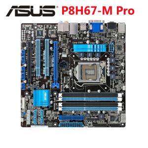 Cartes mères originales ASUS P8H67M PRO 1333MHz DDR3 P8H67M LGA 1155 Carte mère UATX 32 Go PCIe X16 Ordinateur de bureau