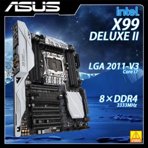 Placas base x99 placa base asus x99deluxe ii kit xeon ddr4 placa base 2011 v3 soporte núcle