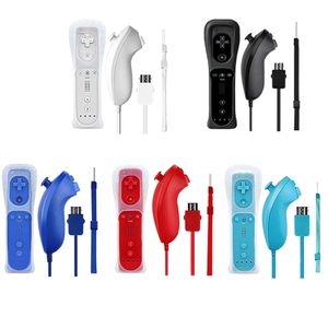 Game Joysticks Motion 2 en 1 Retail Built Motion Plus Remote et Nunchuck Controller pour Nintendo Wii Games Wireless Controle Joystick Joypad Gampads