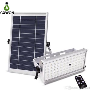 Sensor de movimiento Lámparas con energía solar para exteriores 1500LM 65LED Luz de seguridad inalámbrica a prueba de agua Super brillante Fácil instalación con control remoto