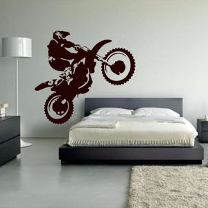Autocollant mural en vinyle pour Motocross, sparadrap muraux pour Moto, décoration de maison pour salon et chambre à coucher, Dirt Bike306W