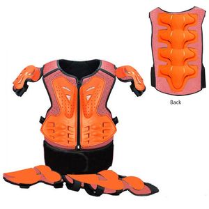 Vêtements de moto pour hauteur 0.85-1.7M Garçon Fille Full Body Protect Gilet Armure Motocross Poitrine Dos Protection Gear Avec Genou Coude Garde