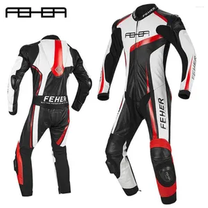 Vêtements de moto NVIU Costume de cyclisme en cuir tissu élastique bloc de protection en alliage de titane matériau en peau de vache course