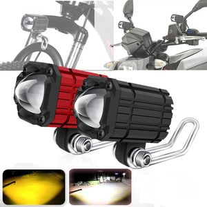 Motorcycle Spotlights Auxiliary Spotlights LED Driving Fing Lights For Vehicle Offroad Lampe Bicycle Scooter Modified Spotlight Batter
