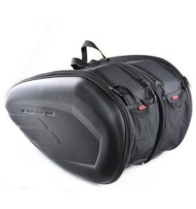 Sacs de moto sac de selle en Fiber de carbone voyage chevalier bagages sacoches valise moto siège arrière avec housse de pluie étanche 5480694