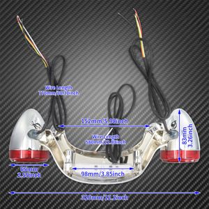 Motorcycle Chrome arrière LED Brake Turn Signal Signal Bar Bar Plaque d'immatriculation pour Harley Touring Electra Road Street Glide 10-2023