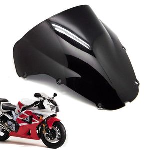 Parabrisas de doble burbuja para motocicleta, Negro claro, ABS, apto para Honda CBR929RR 2000-2001