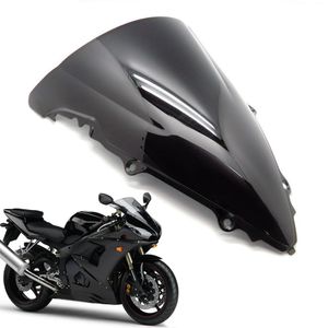 Pare-brise ABS noir transparent à Double bulle pour moto, pour Yamaha YZF R6 2003 – 2005 YZF-R6S 2006-2009