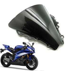 Pare-brise ABS noir transparent à Double bulle pour moto, pour Yamaha YZF R6 YZF-R6 2006 – 2007