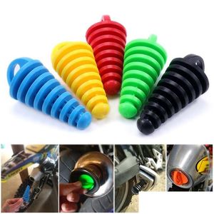 Motorcycle Exhaust System Pipes Plug Muffler Motocross Tailpipe Rubber Air Bleeder Exhausts Silencer Wash Plugs Pipe Drop Delivery Aut Dhyfm