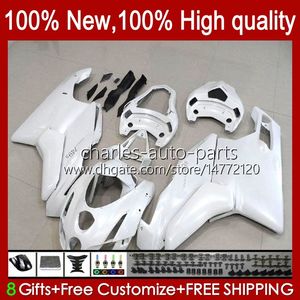 Faches de moto pour Ducati 749-999 749s 999s 749 999 2003-2006 ABS Bodywork 27No.38 749 999 s R 2003 2004 2005 2006 GLOSS WHITE 749R 999R 03 04 05 06 Kit de boîtes OEM