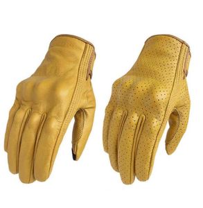 Guantes de motocicleta Pantalla táctil Cuero Amarillo Táctica Guante Hombres Mujeres Bicicleta Ciclismo Dedo completo Moto Motor Motocross Luvas8531739