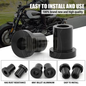 Motorcycle Manillar Bujes ascendentes para Harley Touring Flhr Road King Electra Glide Street Road Tri Glide FXBB FXLR FLFB FLFBS