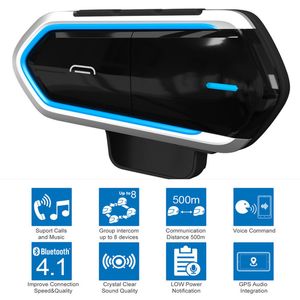 Casco de motocicleta Auriculares inalámbricos con Bluetooth Manos libres FM Radio Estéreo MP3 Fácil operación Impermeable LongStand