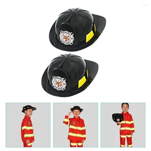 Cascos de moto 2 uds sombreros de fiesta de bombero juguetes adultos hogar camión de bomberos seguridad infantil fingir niños