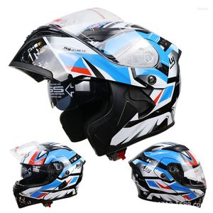 Celmets de motocicleta aprobado Casco de cara completa Modular Dual Visor Casque de moto Flip Ciclo de motor Otros accesorios