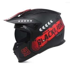 Casques de moto approuvés par le DOT Modulaire Full Face Motocross Moto Open Capacete Moto Off Road Cascos ECE pour hommes femmes