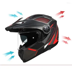 Casques de moto FASEED 909 Full Face Dual Lens Off Road Casque pour course de rallye et protection professionnelle