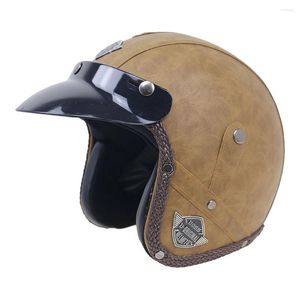Casques de moto M-XL Brun Brun Brewable Protection Protection de la tête Resistant Open Face Biker Casque de Motocrost Anti-Fall Supplies de motocross