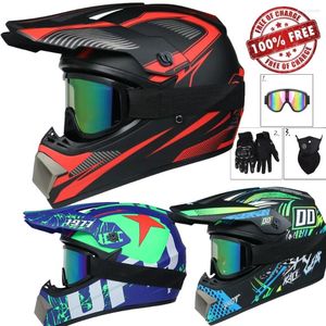 Casques de moto envoyer 3 pièces casque cadeau enfants vélo tout-terrain descente AM DH Cross Capacete Motocross Casco