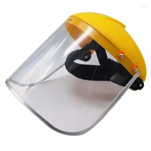 Casques de moto Transparent Full Face Shield Sécurité PVC Head-Mounted Eye Screen Hat Protection Masque Équipements