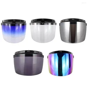 Cascos de motocicleta Casco de viento Lente Sun 3-Snap Visor Face Flip Up Full Down Open M4U7