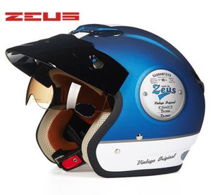 Casques de moto Zeus 34 HELMET RETRO Vintage Casco Moto Scooter Capacete Face Open Face Dot 381C3890470