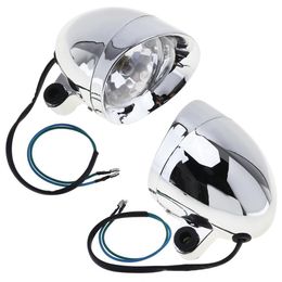 Éclairage de moto 1 paire 10W phares de moto universels moto rétro balle antibrouillard lumière auxiliaire pour Harley