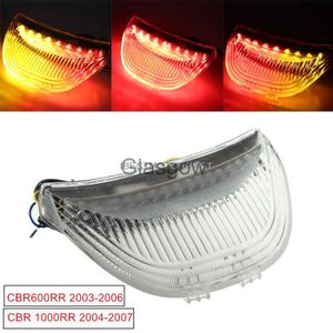 Éclairage de moto pour Honda CBR600RR 2003 2004 2005 2006 CBR1000RR CBR 1000 RR 20042007 Feu arrière Frein Clignotants Lumière LED intégrée x0728