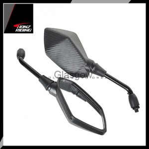 Espejos de motocicleta para Kawasaki NINJA Z750 Z800 Z900 Z1000 650R ER6N ER6F ER5 espejo retrovisor 10mm espejo lateral de motocicleta x0901