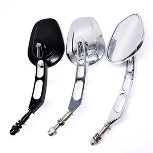 Rétroviseur de moto modifié Harley miroir inversé tout en aluminium rétro personnalité grand miroir 8MM miroir universel x0901