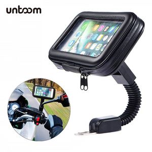 Motorcycle Telephone Holder Support Moto Bicycle Rear View Mirror Stand Mount Waterproof Scooter Motorbike Phone Bag for Samsung